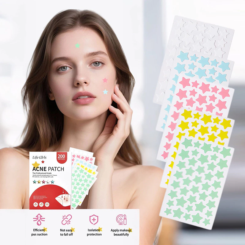 YTL ( มีส่งด่วน )แผ่นแปะสิว รูปดาว 200 ชิ้น PIMPLES PATCH แผ่นแปะสิวปกปิดรอยสิว