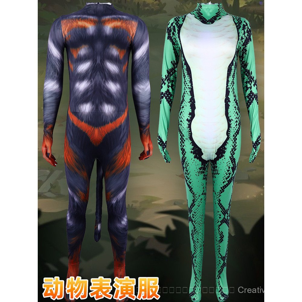 MCH6 ชุดคอสเพลย์ Orc สัตว์HALLOWEEN พร้อมพิมพ์ 3D สำหรับชุดบอดี้สูท