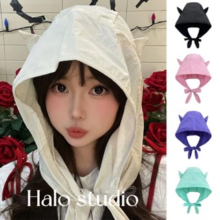 Halo studio พร้อมส่ง🔥 หมวกกันแดดสตรี หมวกน่ารัก หูแมว วิธีกา…