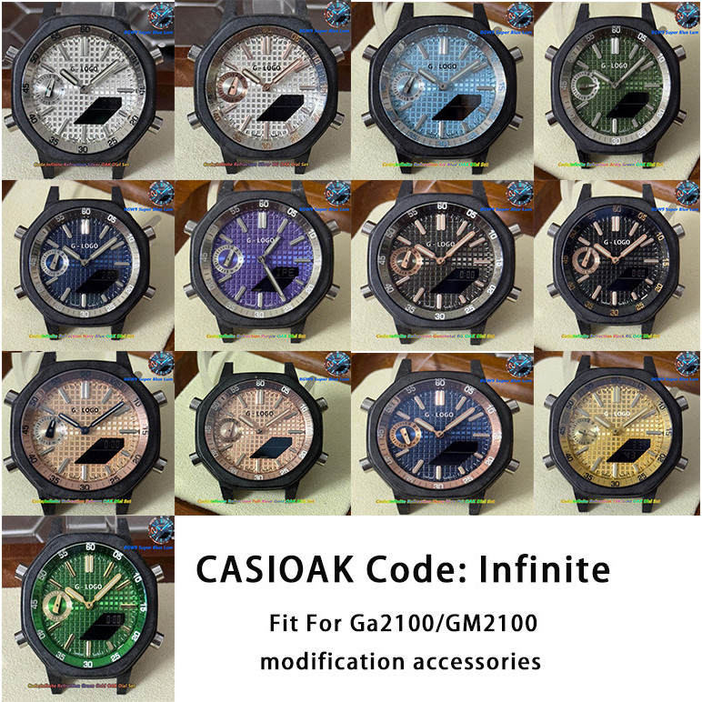 Farm Oak GA2100 Dial Modified Radiation Pattern Waffle Style BGW9 Luminous Watch Accessories