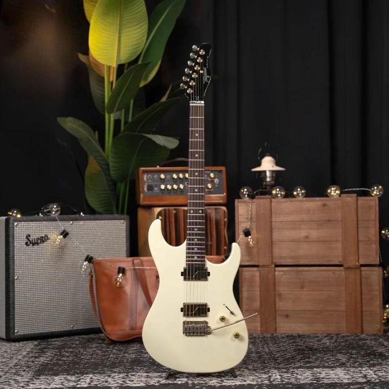 ของแท้อย่างเป็นทางการ Tagima Stella H2 FISHMAN Pickup Platinum/Black Gold กีตาร์ไฟฟ้า Introduction Y