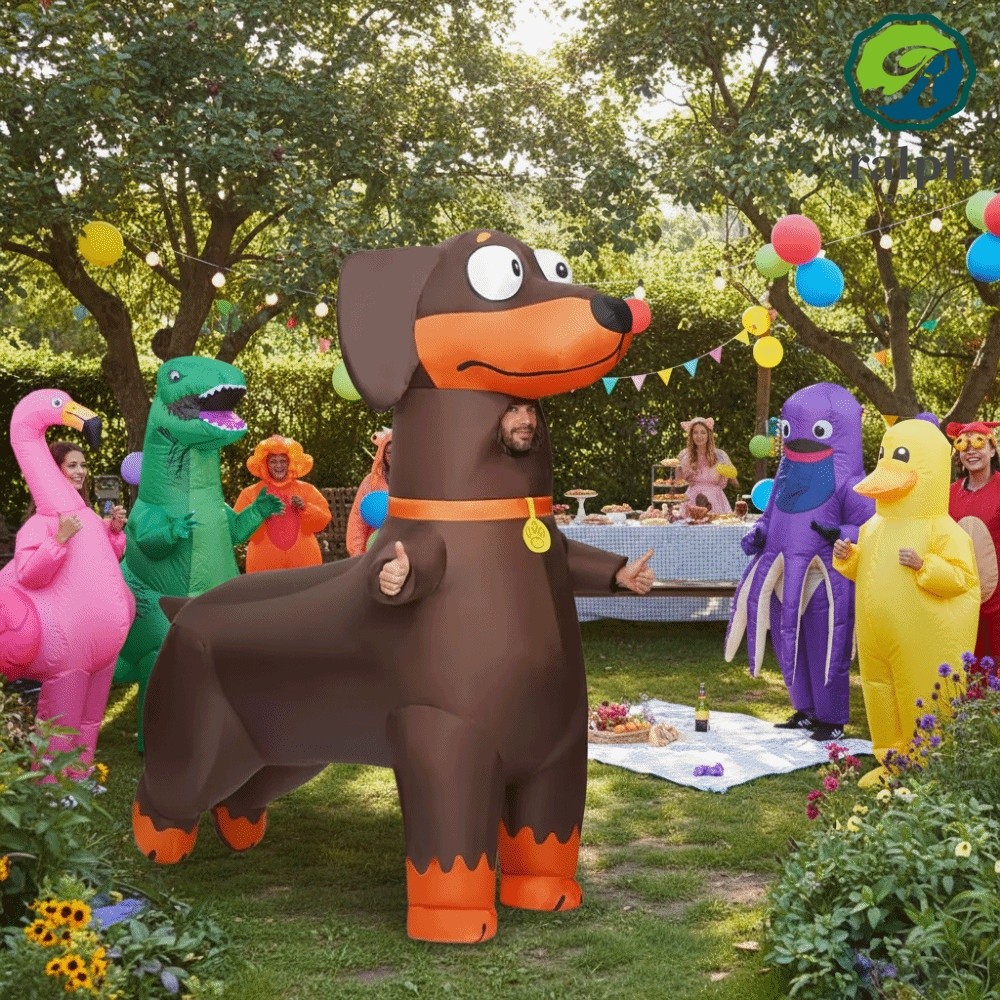 Ralph Cute Inflatable Sausage Dog Suit Full Body Funny J Judge Inflatable Sausage Dog Costume Lightw