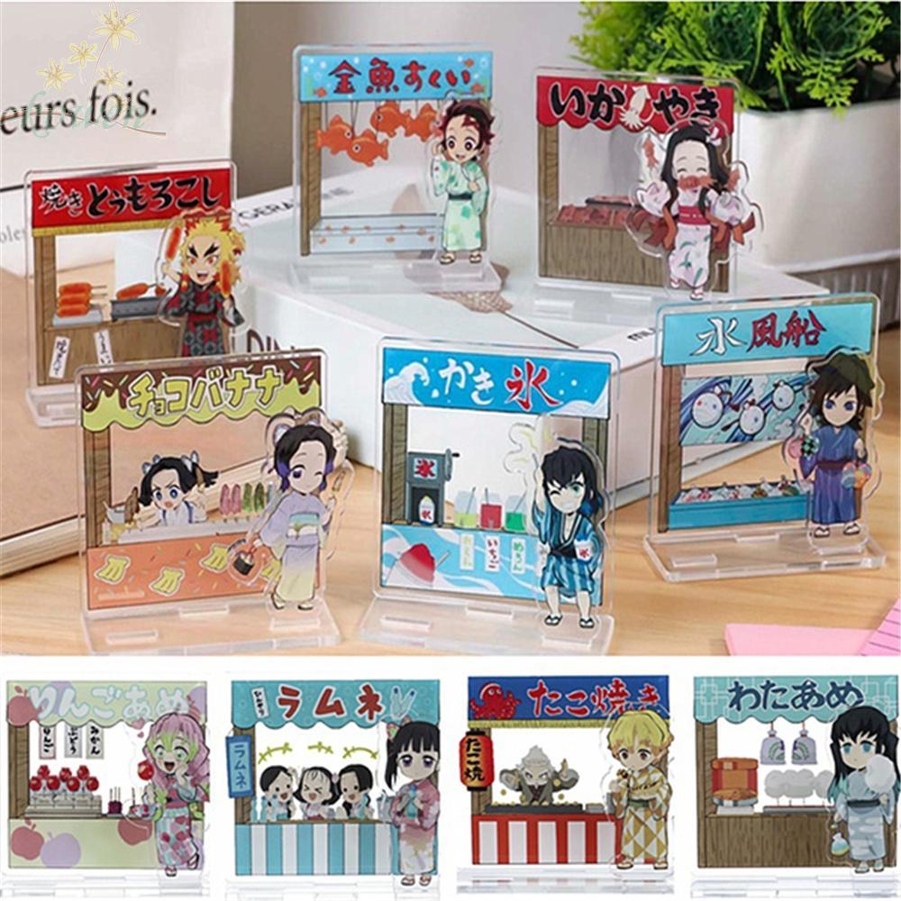 KOWEN Anime Demon Slayer Action Figure น่ารัก Hashira Giyuu แผ่นตกแต่งโต๊ะยืนแผ่น Kimetsu ไม่มี Yaib