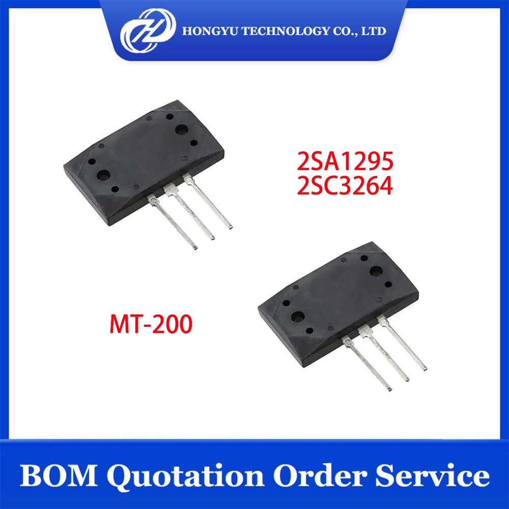 2 Pcs /2 Pairs 2SA1295 2SC3264 A1295 C3264 1295 3264 TRANS PNP 230V 17A MT-200 TRANS NPN 230V 17A MT