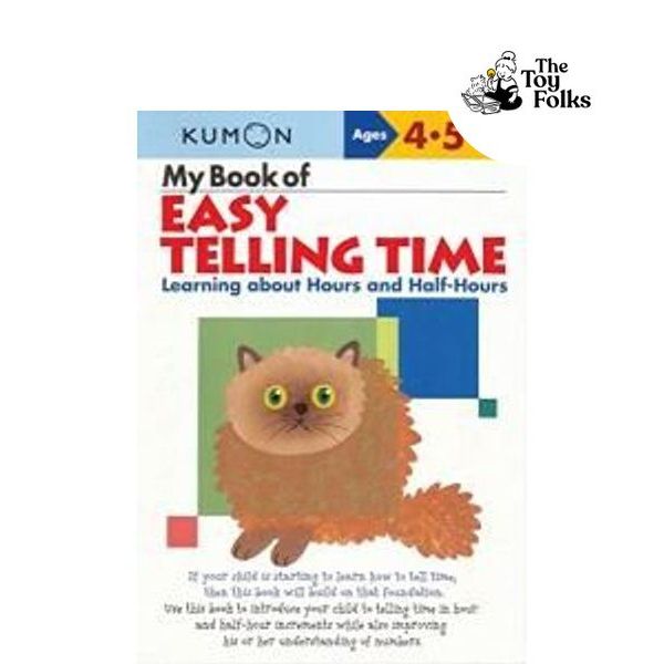 Kumon My Book Of Easy Telling Time Learning ประมาณชั่วโมงและครึ่งชั่วโมง