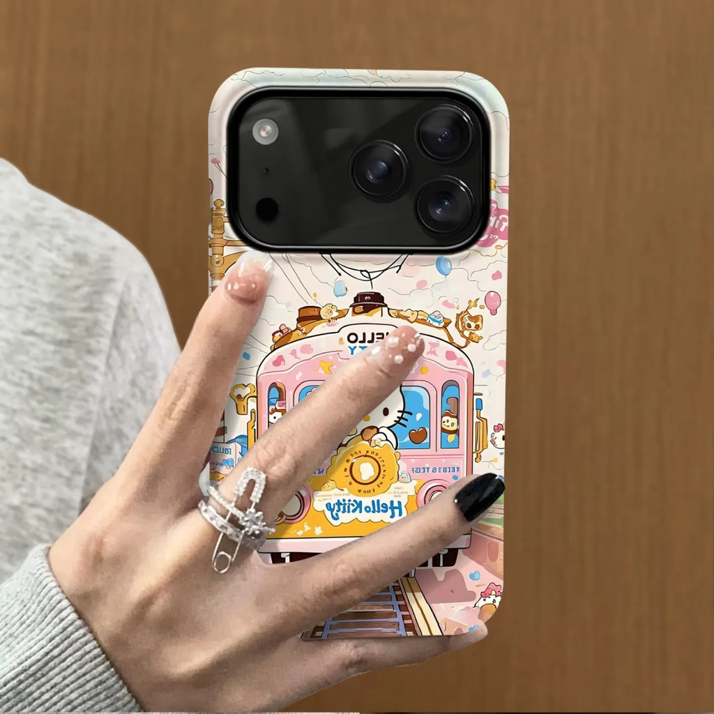 ขนมลูกแมวรถไฟเหมาะสําหรับiPhone 17ProMaxเคสโทรศัพท์ 13 11 XSMAX 15 14ProMax 7/8Plus 17Pro 16ProMax 12 XS XR 16Pro 17AIR Matte Two-in-One Hard Case - รูปที่ 5