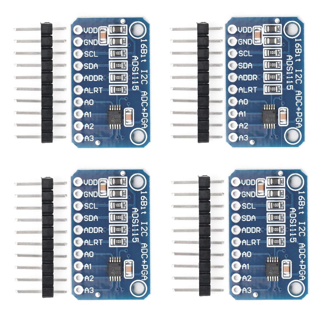 4 PCS ADS1115 16 บิต 16 Byte 4 ช่อง I2C IIC Analog-to-Digital ADC PGA Converter พร้อมโปรแกรมเพิ่มเคร