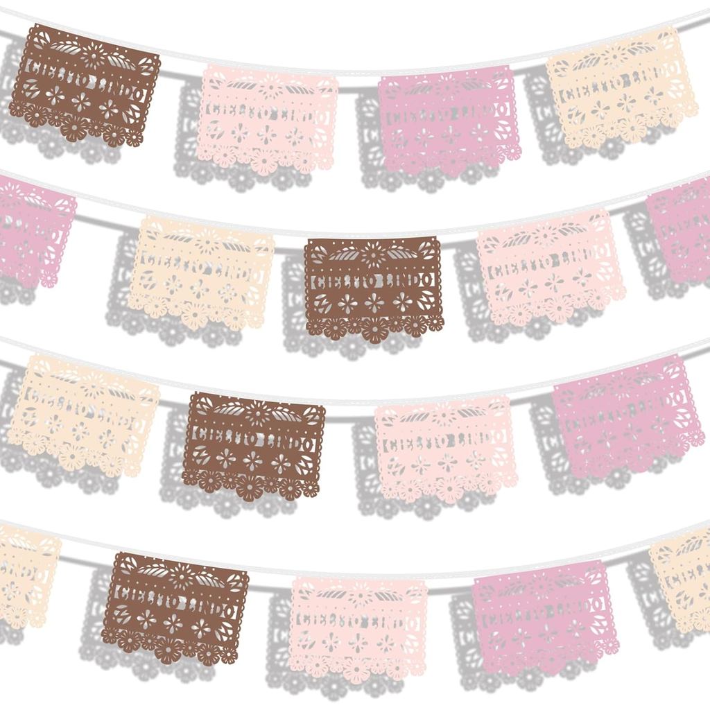 เม็กซิกัน Cielito Lindo Party ตกแต่ง - 2 ชิ้น Cielito Lindo Papel Picado แบนเนอร์ 196.8 ใน (16 ฟุต 5