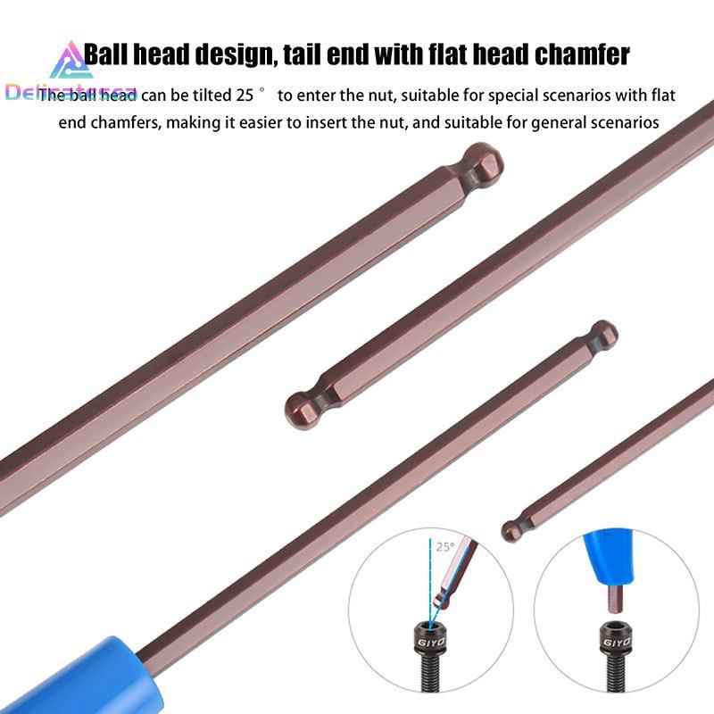 [Delicatesea] Allen Key Set ขนาด 3/4/5/6mm พร้อมจับพลาสติกคู่ ใช้งานหลากหลายสำหรับการซ่อมจักรยาน