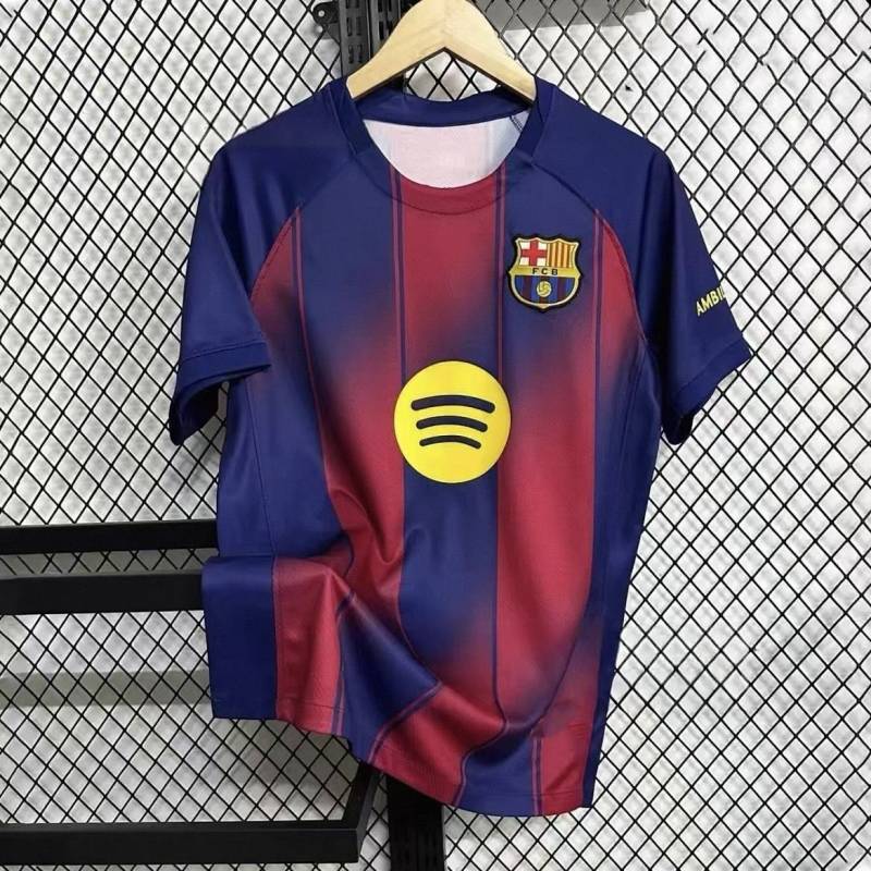 New Barcelona Jersey 25-26 Home Court No. 10 Yamal No. 8 Pedri Player T-shirt Quick-Drying Football 
