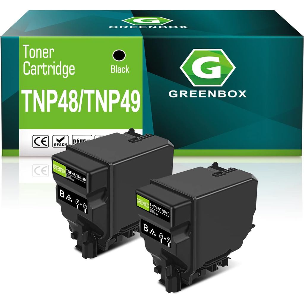 GREENBOX ใช้งานร่วมกับ TNP48 ตลับหมึกสําหรับ Konica TNP48 A5X0130 TNP49 Toner สําหรับ Minolta Bizhub