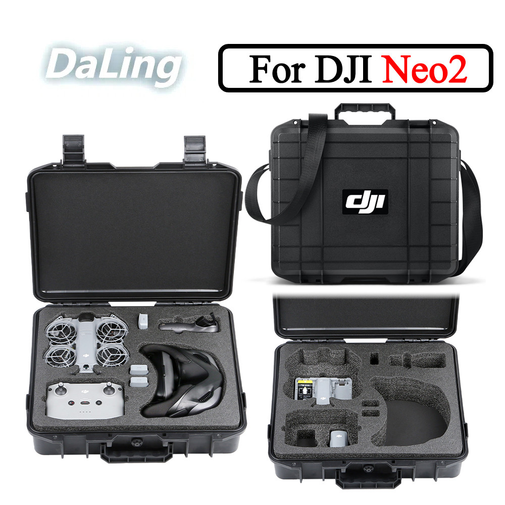 เหมาะสําหรับ DJI NEO2 Somatosensory Smooth Flying Version กล่องเก็บกล่องความปลอดภัยกันน้ําเครื่องบินมือถือ DJI NEO2 กระเป๋าเดินทางอุปกรณ์เสริมกรณี