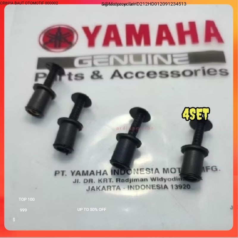4 ชุดของ VISOR BOLT SHIELD WINGSIL YAMAHA N MAX AEROX R15 R25 LEXI X RIDE X MAX RUBBER BOLT NUTBOLTs