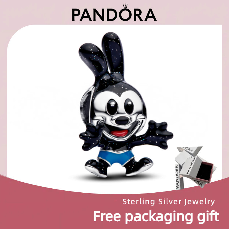 จี้สร้อยข้อมือเงินสเตอร์ลิง S925 แท้ 100% จากDisney Oswald the Lucky Rabbit