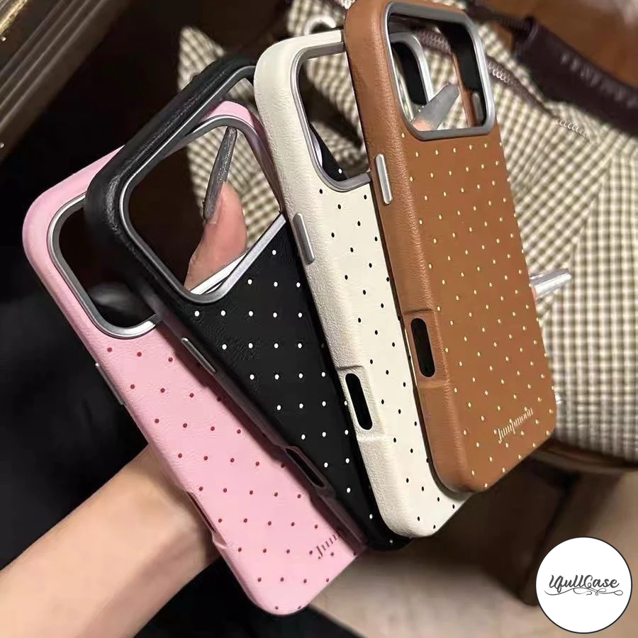 เคสไอโฟน17 สำหรับ IPhone 11 17 Air 15 13 16 12 Pro Max 15 14 16 Plus XR X XS SE 2 3 แฟชั่นนำโชค จุดแดง เนื้อหนัง ปกอ่อน