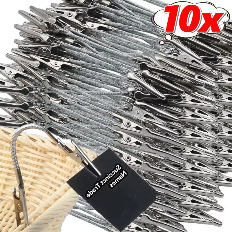 ท่อแบบยืดหยุ่นคลิปจระเข้ - DIY Memo Picture Note Holder - ที่หนีบแท็กราคาซูเปอร์มาร์เก็ต 2/3/5/10 ชิ้น