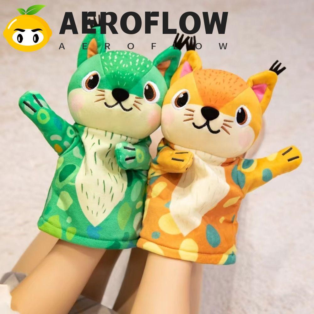 AEROFLOW ตุ๊กตาสัตว์หุ่นมือ, Squirrel Storytelling ตุ๊กตากระรอกของเล่น,ของเล่นตุ๊กตา Movable ปากนุ่ม