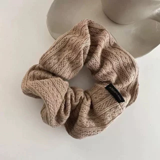 เวอร์ชั่นเกาหลีขนสัตว์ถักเชือกผมผ้า Scrunchy แหวนผมอารมณ์ Niche Tie Head เชือก