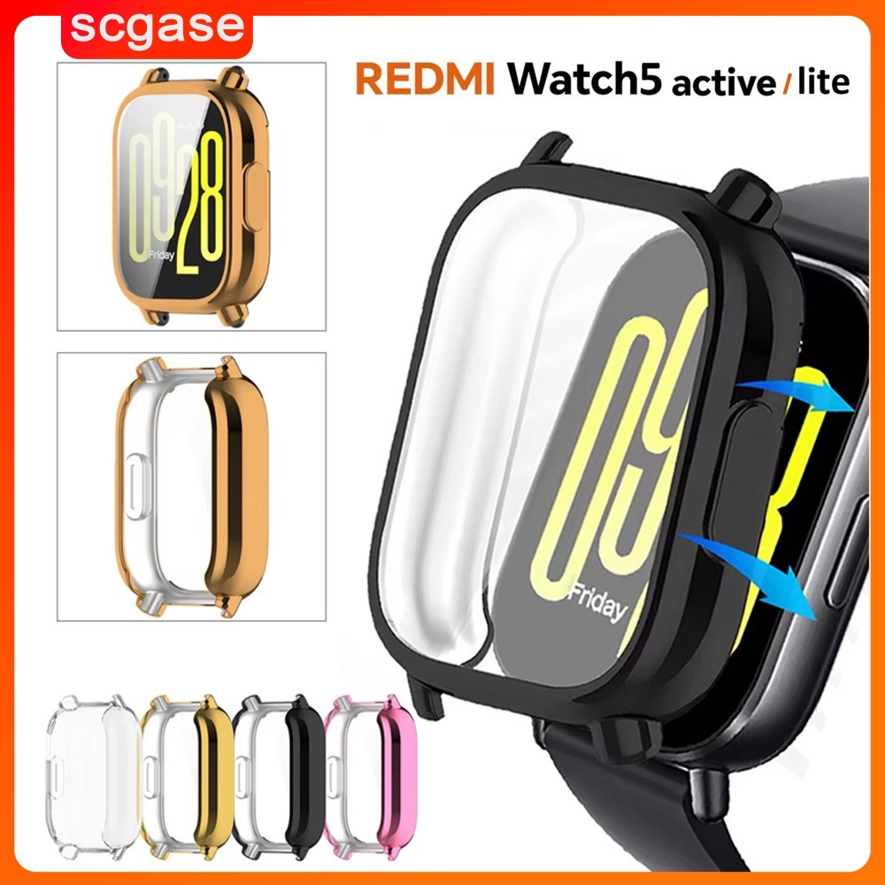 เคสสําหรับ Redmi Watch 5 Active Screen Protector Case Soft TPU All-Around ป้องกันกันชนสําหรับนาฬิกา 5 Lite / Active Case อุปกรณ์เสริม