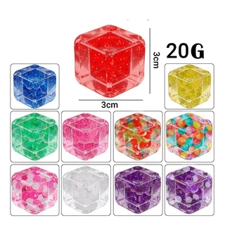 5 ชิ้นที่มีสีสันสแควร์ลูกปัดองุ่นความเครียดบรรเทา Ball Squishy Fidget Sensory ของเล่นสําหรับเด็กผู้ใหญ่ตลก Vent ความวิตกกังวลบรรเทา Squishy ของเล่น