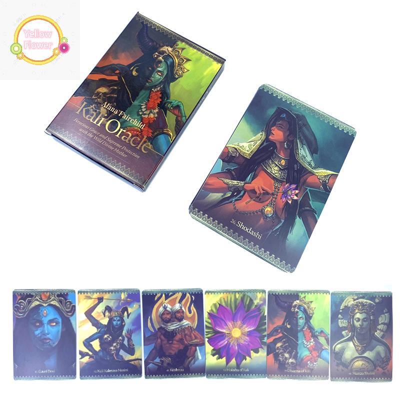 YellowFlower Kali Oracle การ์ดคําทํานายดาดฟ้าปาร์ตี้ครอบครัวเกมกระดาน Fortune บอกเกมเริ่มต้นการ์ด TH