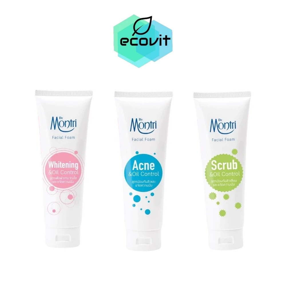 [1 หลอด] Dr.Montri ดร.มนตรี โฟมล้างหน้า [25 กรัม/หลอด] Ance / Whitening / Scrub