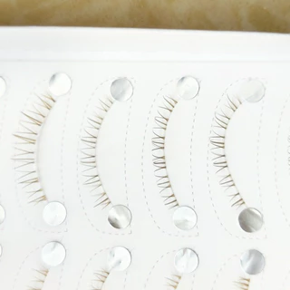 Under Eyelash Daily Makeup Manga Natural Wispy Cross Black Brown 10 คู่
