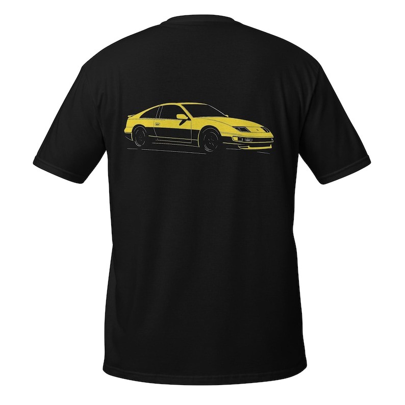 เสื้อยืด Nissan 300ZX Z32 Yellow Edition VG30DETT รถประสิทธิภาพญี่ปุ่น Retro รูปแบบพิมพ์ผู้ชายและผู้