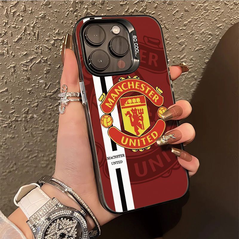 แมนเชสเตอร์ ยูไนเต็ด ทีมโลโก้เคสโทรศัพท์สําหรับ iPhone 17 AIR 16 15 14 13 12 11 Pro Max XS 7 8 14 15 Plus 12mini SE 2020 กันกระแทก IMD Hard Cover