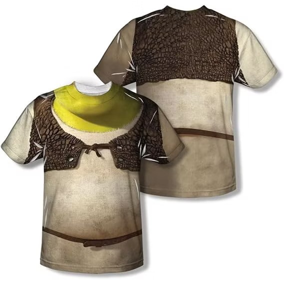 Sons of Gotham Shrek Costume Mens All Over Print T-Shirt