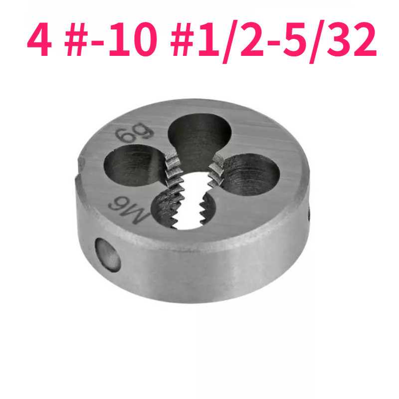 กรวยเครื่องทําเกลียวเกลียวเกลียวกลมตาย (สหรัฐอเมริกา/จักรวรรดิ) 4 #-10 #1/2-5/32 999-MB