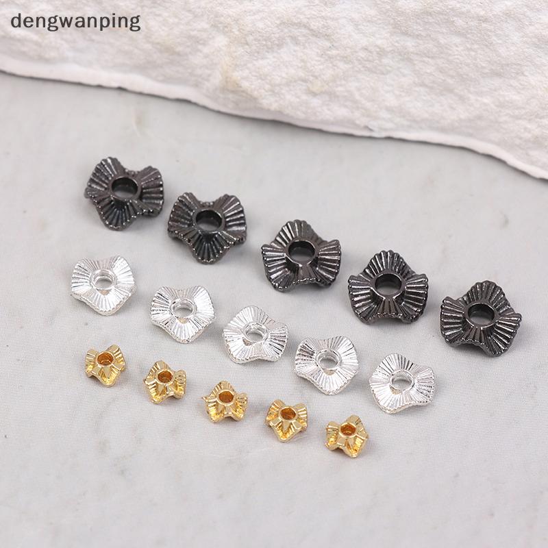 [DWP] 50ชิ้นโลหะบาร็อค ตัวเว้นวรรค ลูกปัดแบนรอบคลื่นลูกปัด6 8 10มิลลิเมตรสําหรับ ทําเอง สร้อยคอต่างห