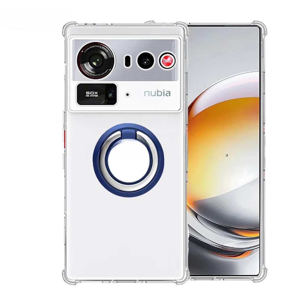 แหวนแม่เหล็กสําหรับ ZTE Nubia Z80 Ultra NX741J 5G ซิลิโคนอ่อนนุ่มโปร่งใสกันกระแทกสําหรับ Nubia Z80 U