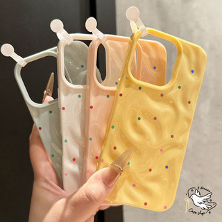 COD-ในไทย💥สำหรับ เคสไอโฟน13 ความคิดสร้างสรรค์จุดลายจุดอ่อน For IPhone 15 11 16 17 13 14 12 Pro Max 16 8 7 14 Plus Case