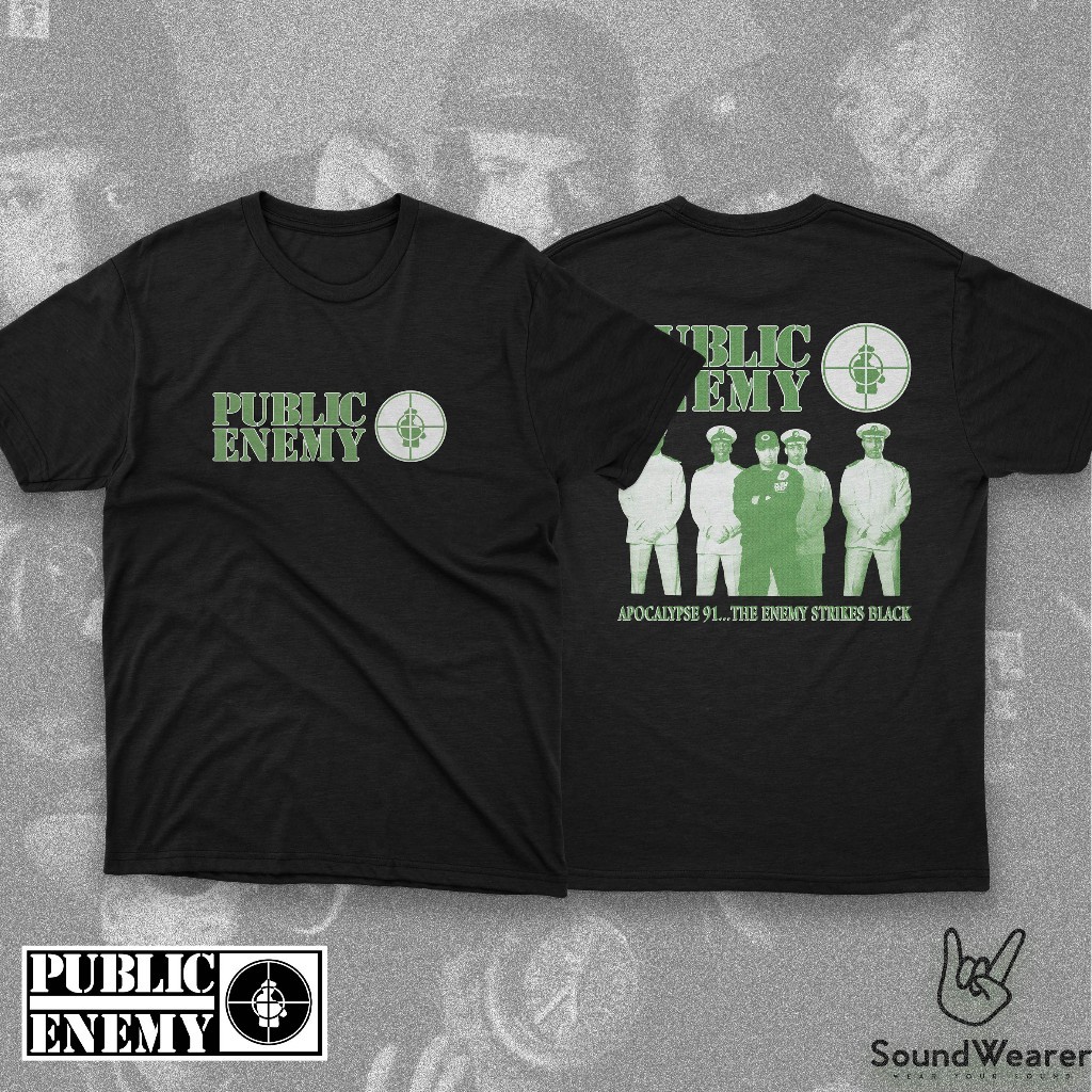 Vint Public Enemy 1991 Apocalypse 91 Enemy Strikes Black Old School Hip Hop Band Tshirt