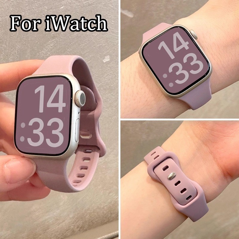 สายรัดข้อมือซิลิโคนบาง TPU สําหรับ Apple Watch Ultra 2 49 มม./S11 10 9 8 7 6 5 4 SE/S3 2 1 38–45 มม., สมาร์ทสายแฟชั่นสําหรับ iWatch