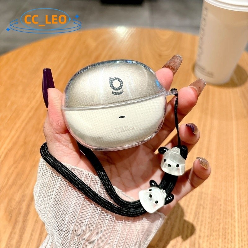 for Baseus Inspire XC1 Case Clear TPU Soft Case Cute Puppy Lanyard Suitable for Baseus Inspire XC1 Shockproof Shell Protective Sleeve