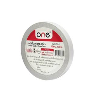 เทปเยื่อกาว 2 หน้า 15mm.x20m. ONE