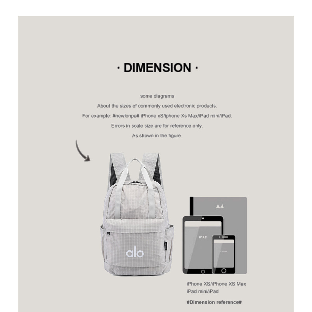 Alo Bag Outdoor Unisex Style Backpack Sports Backpack Multifunctional Waterproof Lightweight Storage Bag Mountaineering Bag