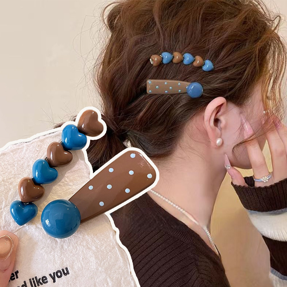 กิ๊บติดผม.Dot รูปแบบ Duckbill ลายหัวใจ ขนาดเล็ก สำหรับตกแต่งทรงผมอย่างน่ารัก