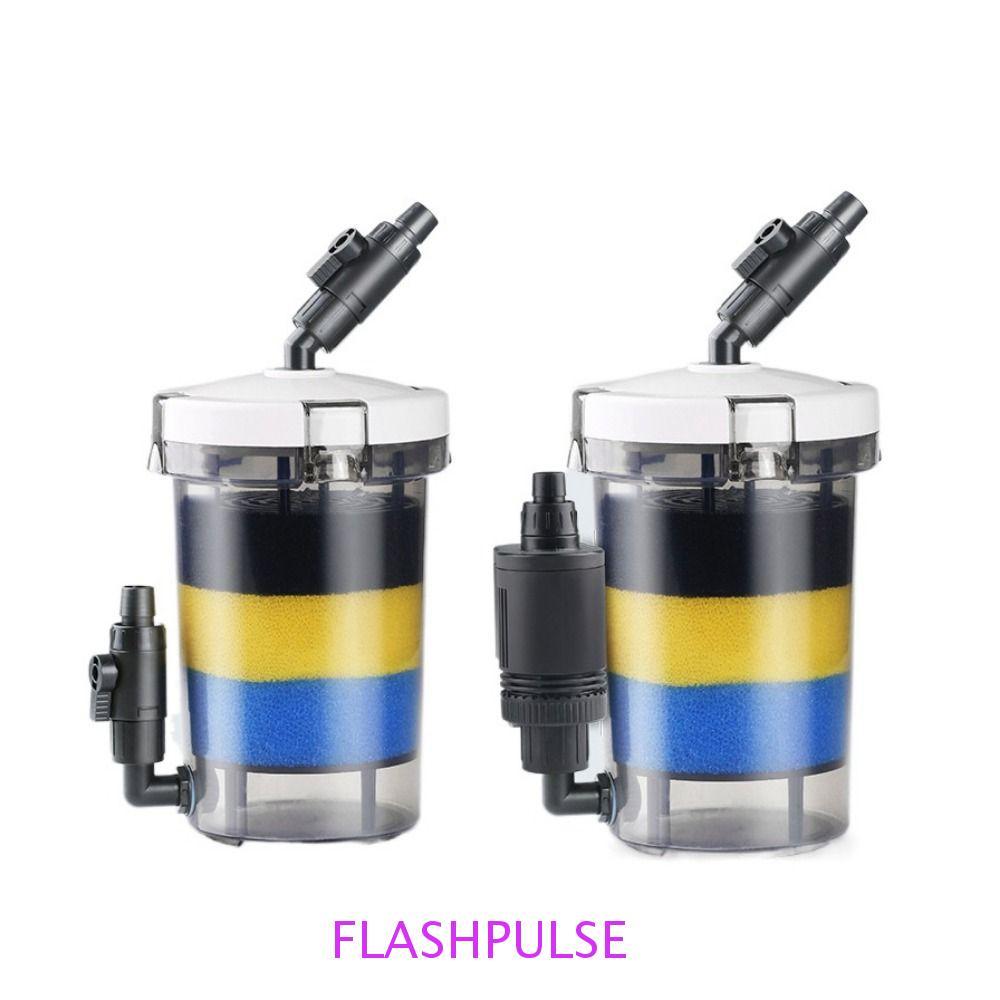 FLASHPULSE กรองตู้ปลากรองล่วงหน้า, 6W โปร่งใสถังปลากรอง Barrel, Professional พลาสติก Pre Filter Bucket พร้อมผ้าฝ้าย Aquarium Pre-filter Fish Tank