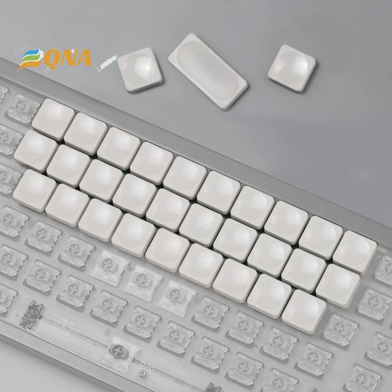 [QNA] 10 ชิ้นสีขาว CFX Low Profile PBT Keycaps สําหรับ Chosfox LCK Low Profile MX Gaming Mechanical 