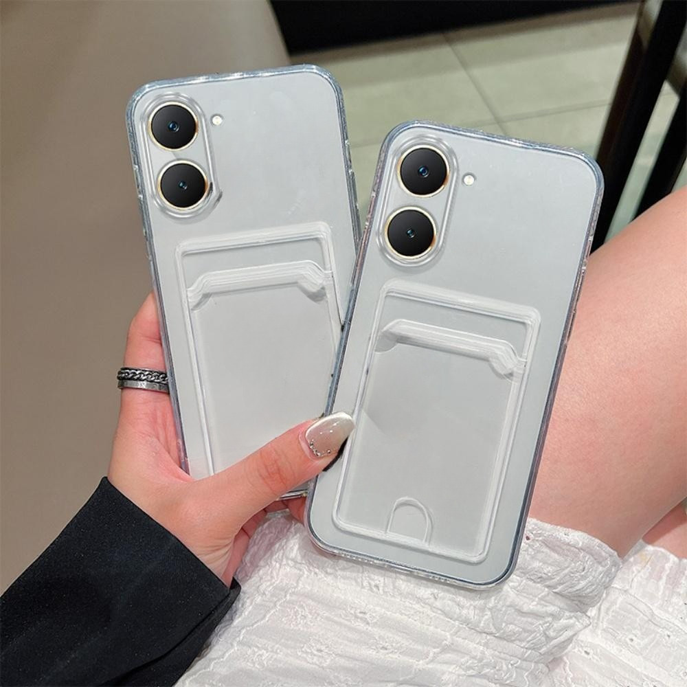 CASE VIVO Y03, Y03T, Y16, Y18 CASE CARD CLEAR TRANSPARENT SOFT SLOT CARD / WALLET CASE