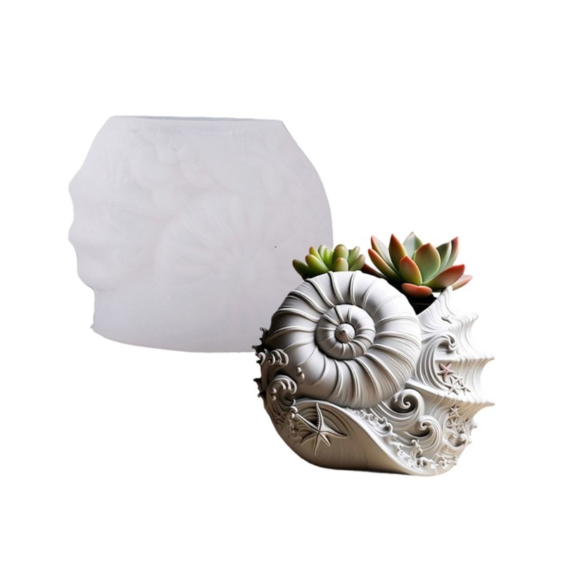 ความยืดหยุ่นที่ดี Conch แม่พิมพ์ซิลิโคน Conch Craft แม่พิมพ์สําหรับเครื่องประดับที่กําหนดเอง Planter