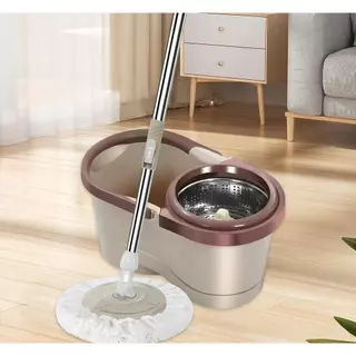 ถังม็อบ 2 ชุด Spin Mop หมุนได้ 360 องศา ไม้ม๊อบ ม๊อบถูพื้น มี ไม้ถูพื้น ชุดไม้ถูพื้น แถมผ้าม๊อบถูพื้น
