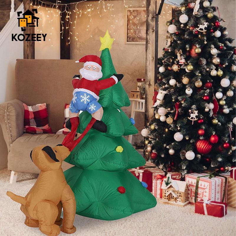 KOZEEY Inflatable Christmas Tree ตลก 5.9ft Luminous Tree สําหรับ Garden Outdoor Patio
