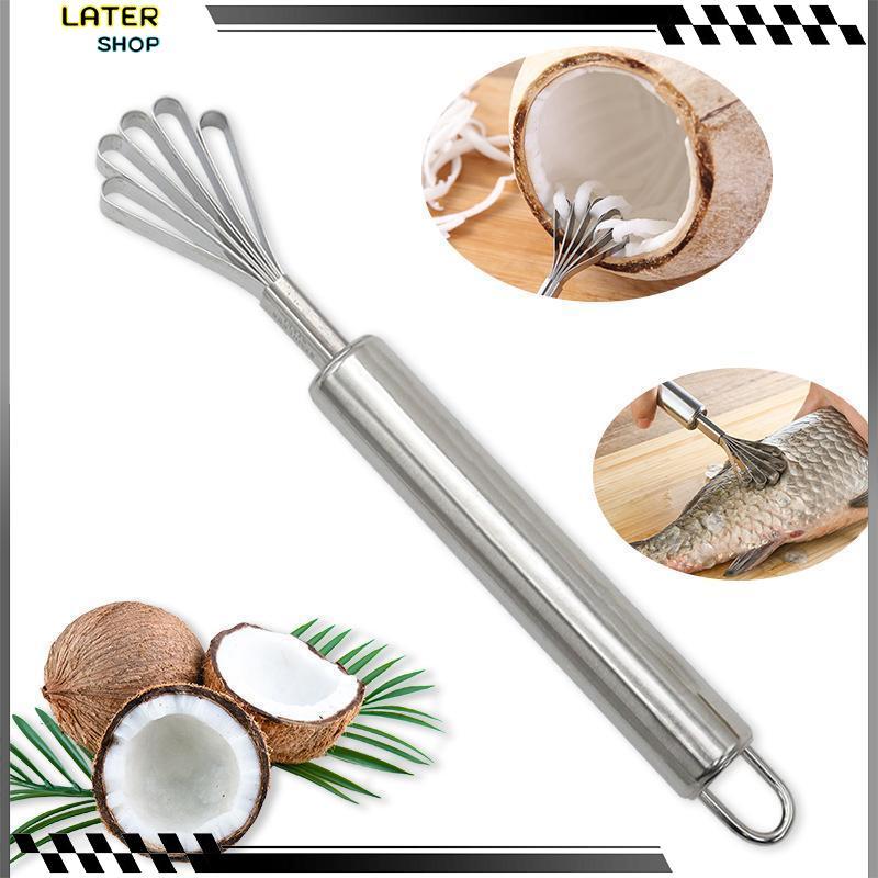 ซื้อ 1 แถม 1 มีดขูดมะพร้าว, มีดขูดลายเกล็ดปลา, สแตนเลส, เครื่องครัว, เครื่องมือผลไม้และผัก, มีดกำจัดเนื้อสัตว์, 1 ชิ้น