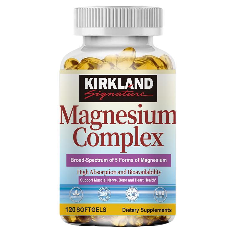 KIRKLAND 5-in-1 Magnesium Complex 500 มก. - 5 รูปแบบการดูดซึมสูงสำหรับการนอนหลับและสุขภาพหัวใจ