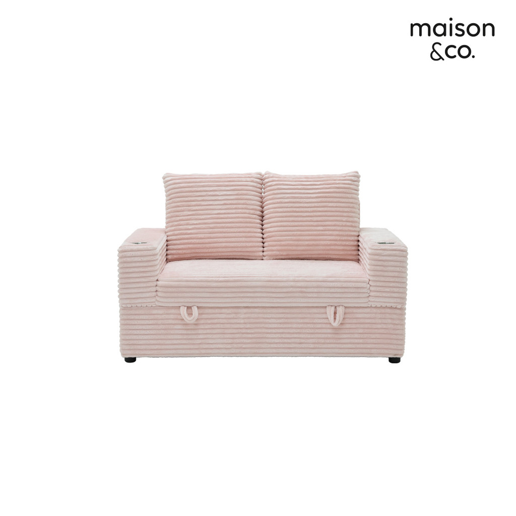 SB Design Square โซฟาเบด 2 ที่นั่ง รุ่น Daydream สีชมพู (140x91x91 ซม.)  แบรนด์ MAISON&CO. - รูปที่ 4