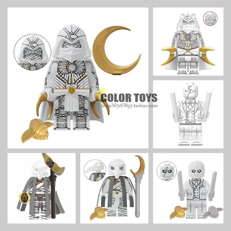 สินค้าใหม่ Super English Moon Knight Moon Knight Moon Knight Monssu Kongsu ประกอบอาคารบล็อก Minifigu